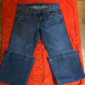 Full leg, dark wash, blue, solid